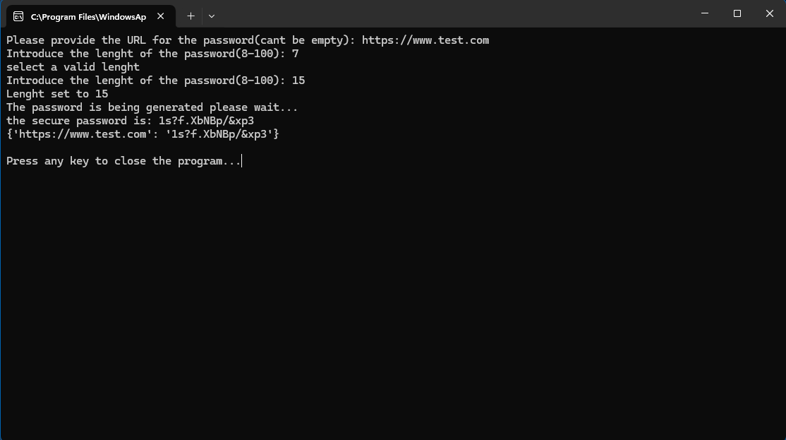 Secure Password Random Generator