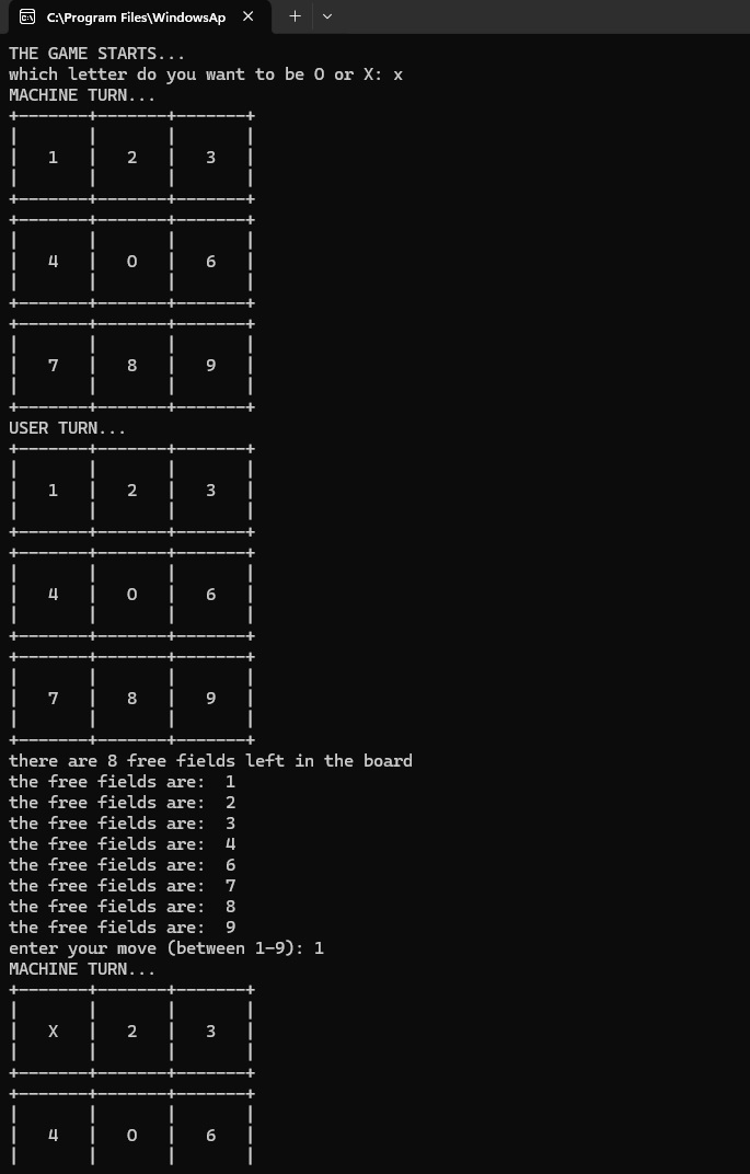 Tic Tac Toe – Cisco NetAcad Final Project